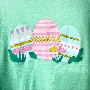 Kim Rogers Easter Egg light-green crew-neck perfectly Soft Cotton Top NWOT